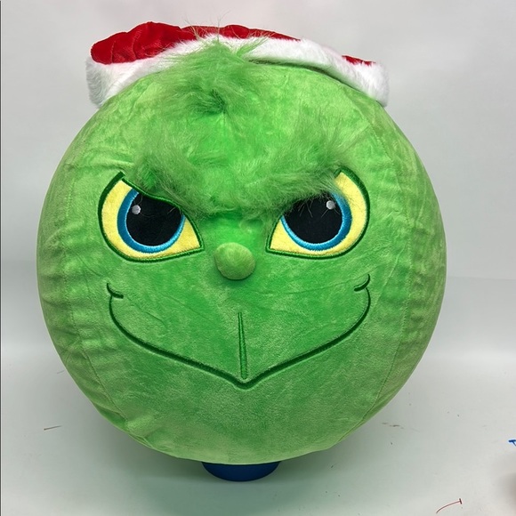 Green Grinch Plush Toy with Santa Hat ball about 18 inches - Picture 1 of 3